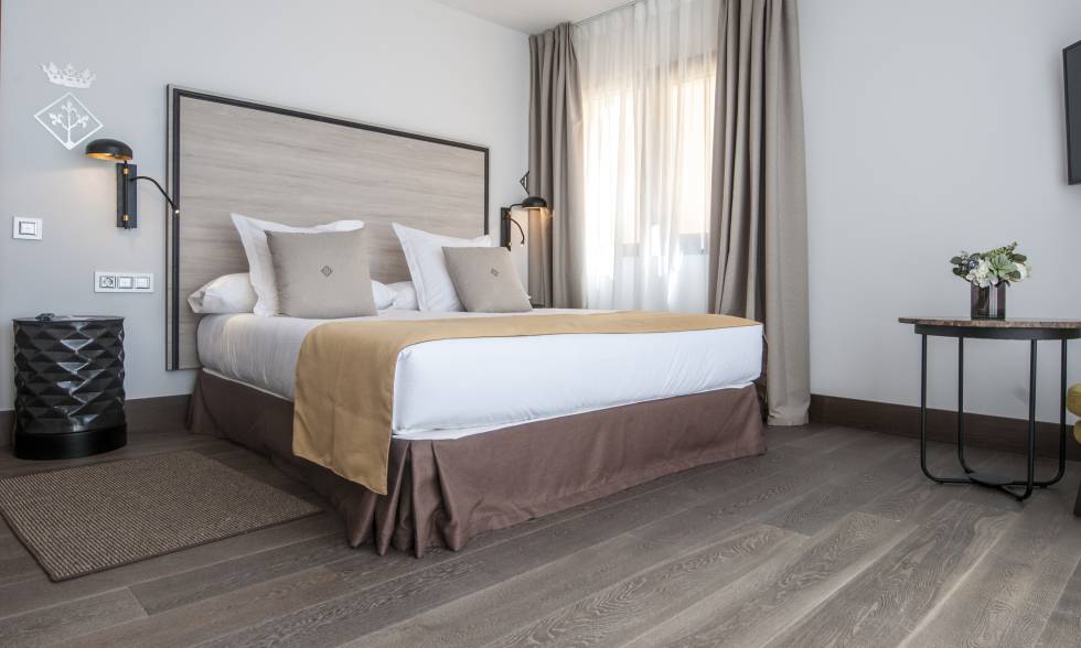 Una habitación del parador de Lleida.