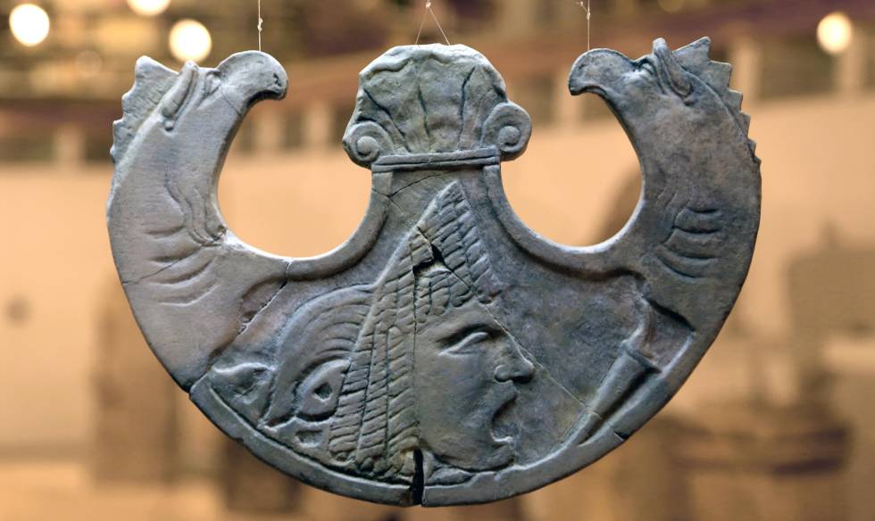 Un 'oscillum' romano en el museo de Badalona.