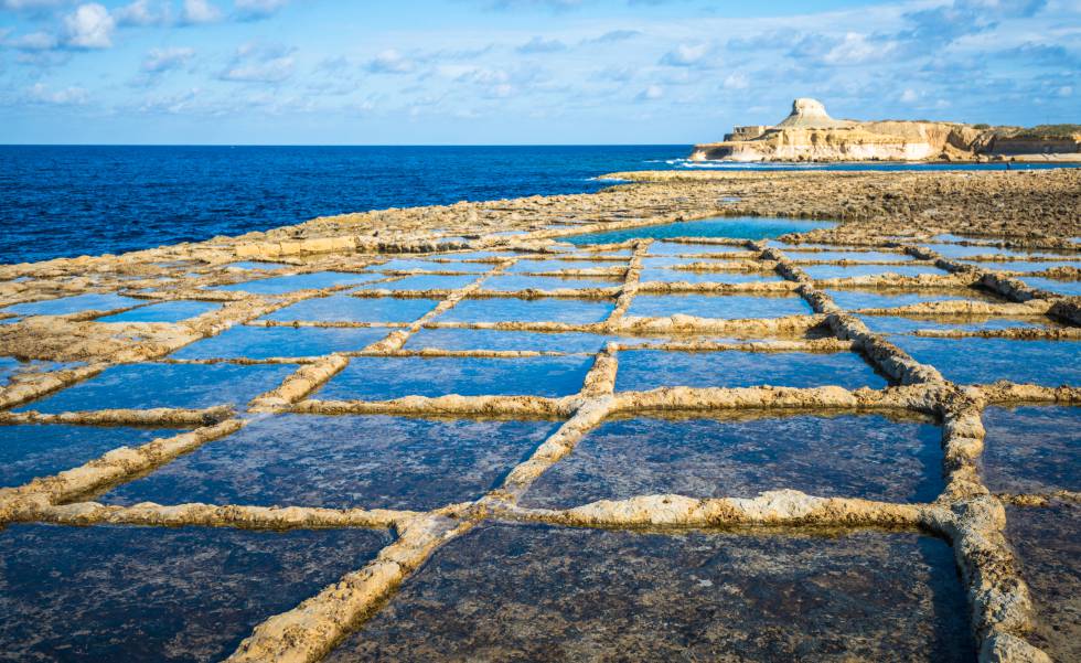 Las salinas de Masalform, en la isla de Gozo (Malta).