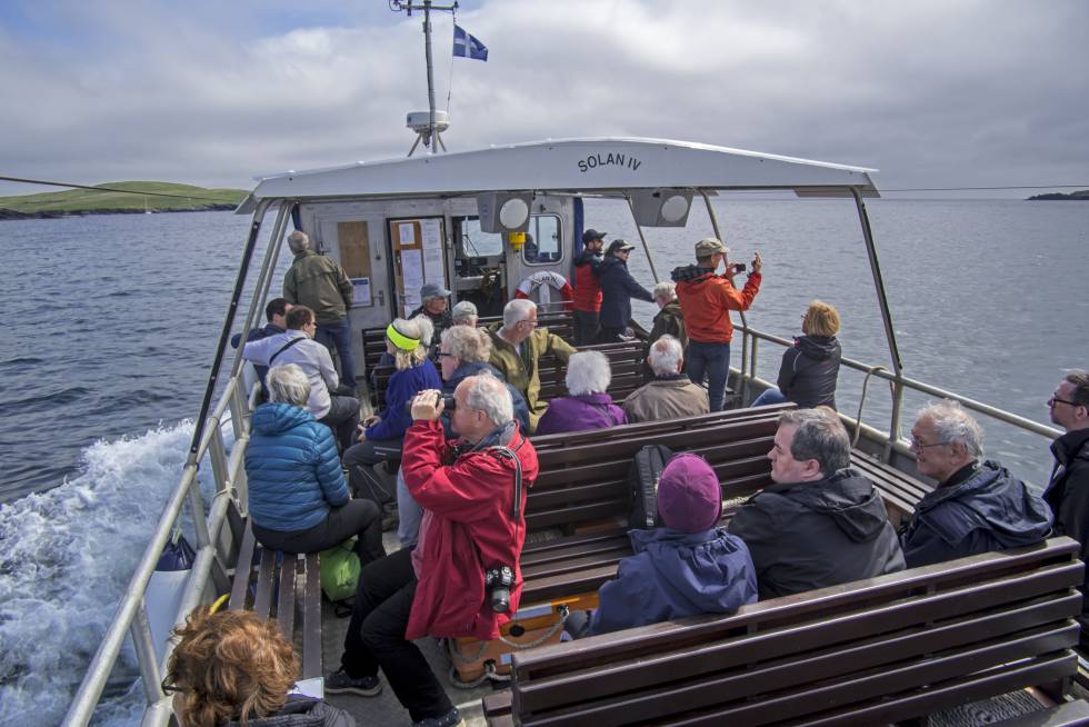 Uno de los ferris que navegan entre las islas Shetland. Philippe Clément;