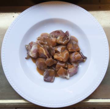 Plato de oreja a la brasa de La Retasca, en Madrid.