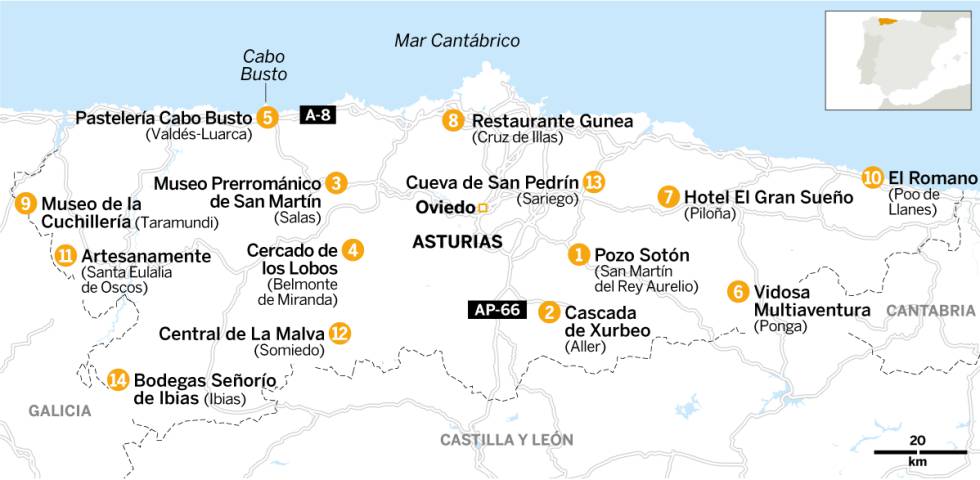 Catorce sorpresas asturianas