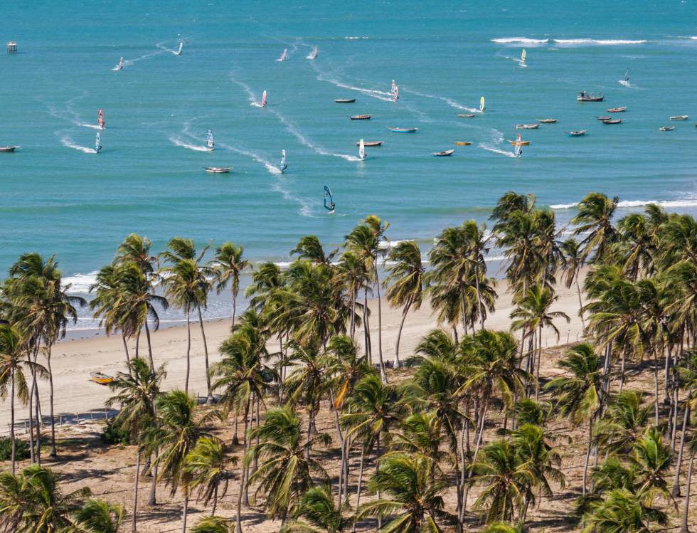 Playa brasileña de Jericoacoara.