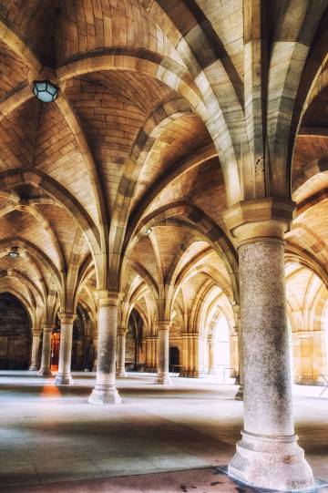 Claustro de la Universidad de Glasgow (Escocia).
