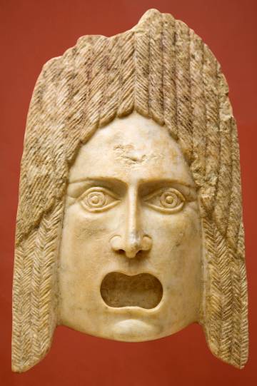 Una máscara romana en el Museo de la Ciudad de Antequera.