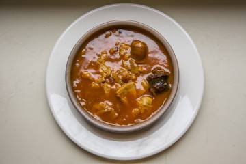 Plato de callos del restaurante Prístino, en Madrid.