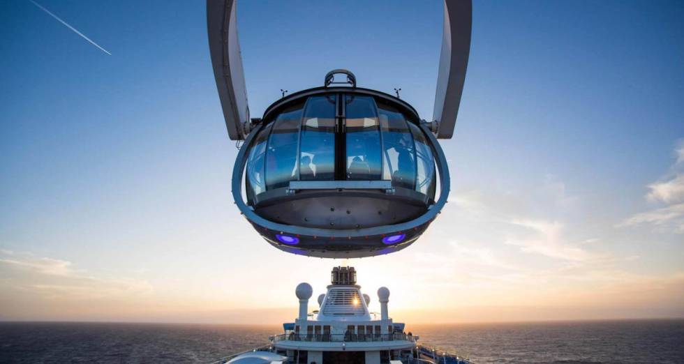 Una cápsula de observación en un barco de la naviera Royal Caribbean.