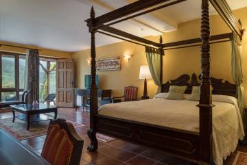 Una habitación del hotel Etxegana, en Zeanuri (Bizkaia).