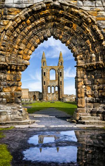 Las ruinas de la catedral de Saint Andrews, en Escocia.