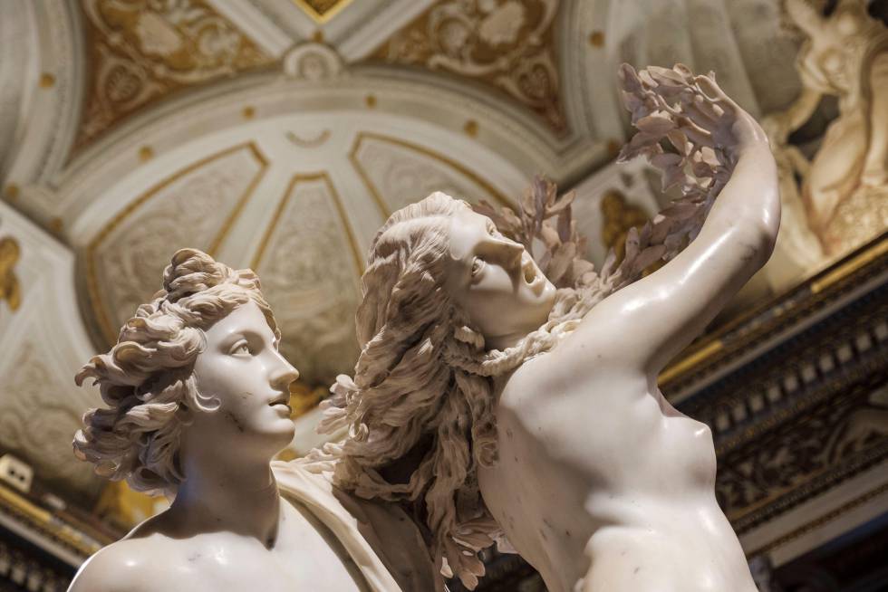La escultura 'Apolo y Dafne', en la Villa Borghese, en Roma.
