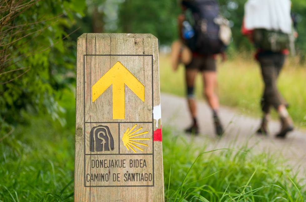 Una señal del Camino del Norte.