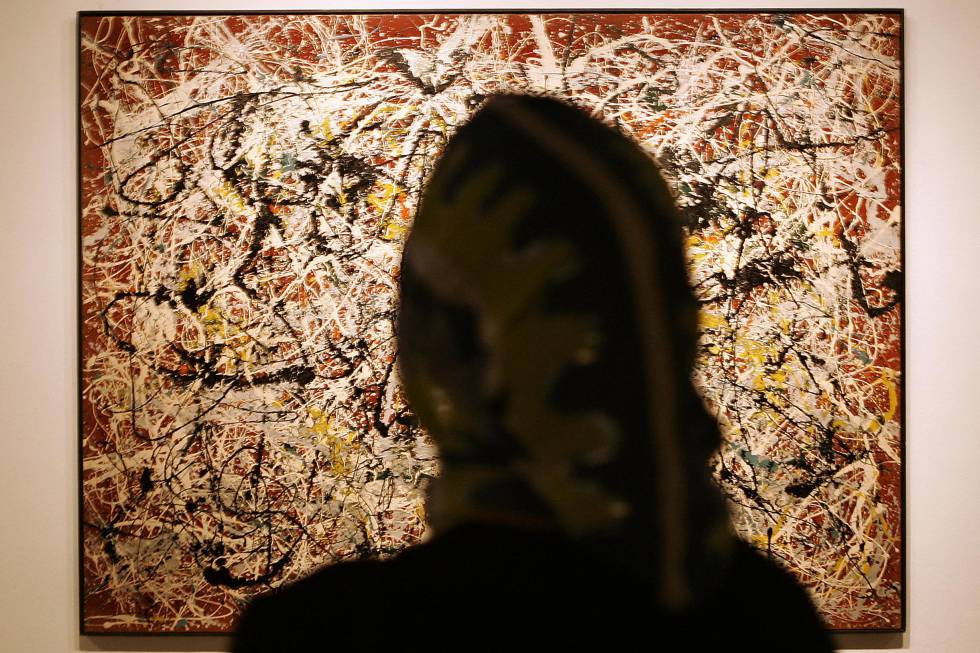 Un mural de Pollock expuesto en el TMoCa de Teherán en 2015.