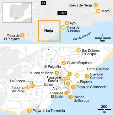 Nerja, entre playas y una cueva en la Costa del Sol