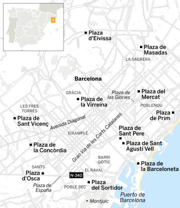 Barcelona en 12 plazas de barrio