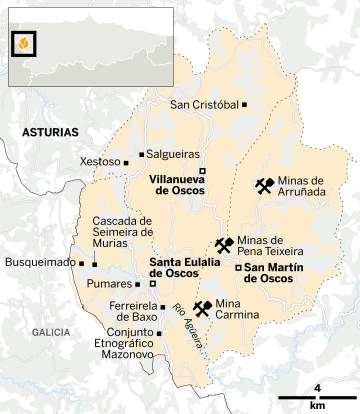 Otoño de bosque y forja en los Oscos