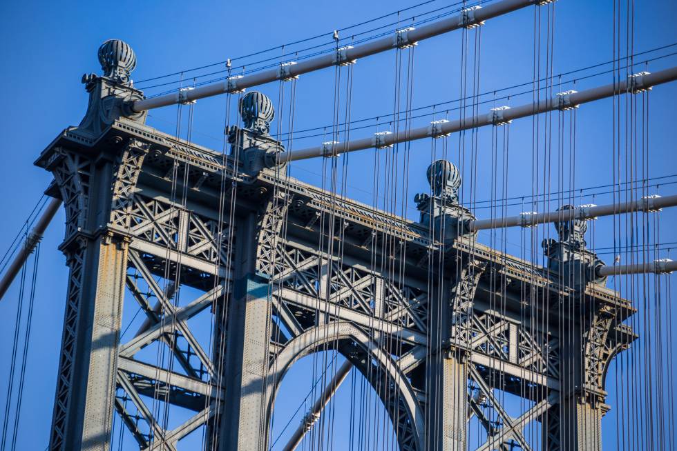 Detalle del puente de Manhattan (Nueva York.