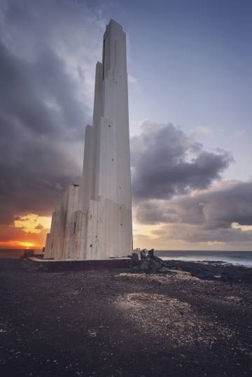El faro de Punta del Hidalgo, una construcción de 1993, en la localidad tinerfeña de La Laguna.