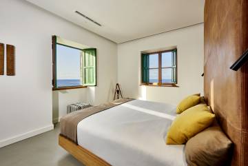 Habitación del hotel farero Punta Cumplida (La Palma).