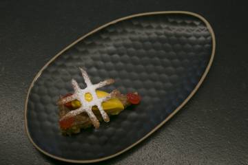 Tarta de Mondoñedo del restaurante NaDo, en Madrid.