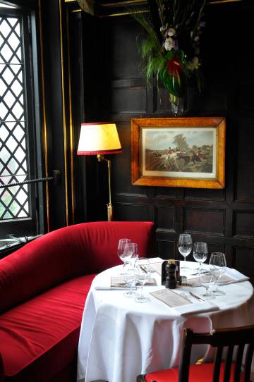 Rincón del restaurante Rules, en Londres.