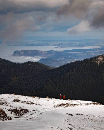 Paisaje montañoso cerca de Cudillero (Asturias).