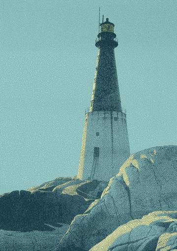 El faro del islote noruego de Grip.