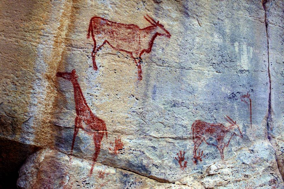 Pinturas rupestres en Tsodilo Hill.