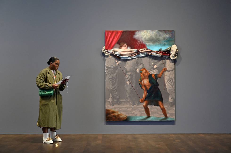 La obra 'Nothing to See Here' de Titus Kaphar, en una exposición inaugurada el pasado marzo en la Gagosian Grosvenor Hill gallery (Londres).