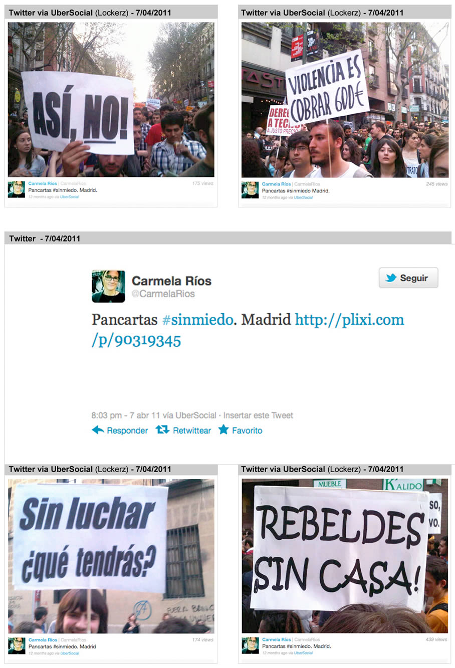 El #15m, en directo en twitter