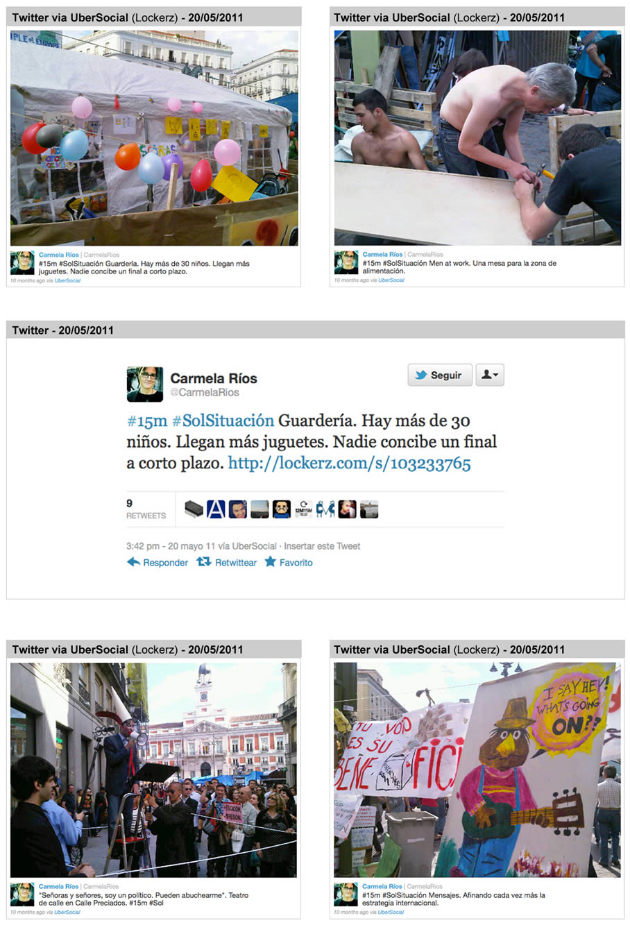 El #15m, en directo en twitter