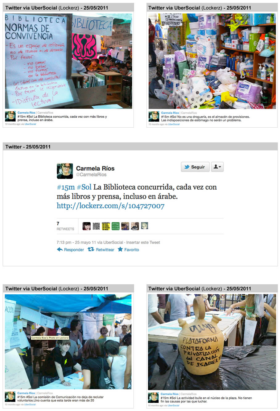 El #15m, en directo en twitter