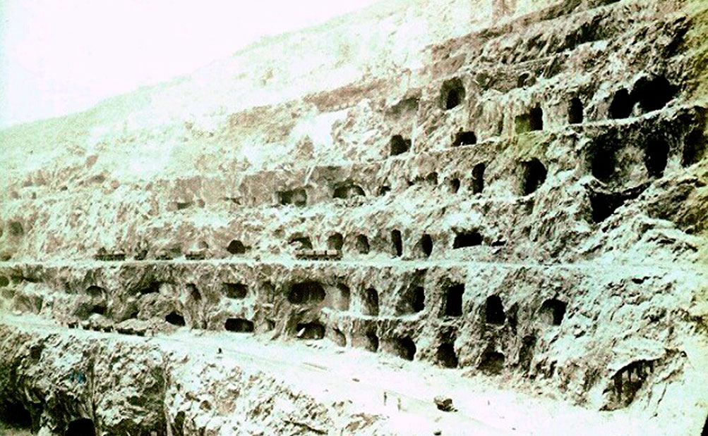 Vista general de las minas de Riotinto en 1896.