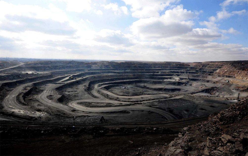 Una mina de tierras raras en la región de Baotou, al norte de China