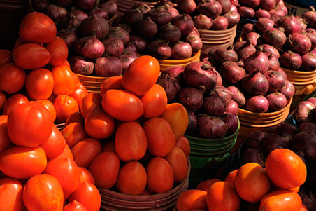 Tomates y cebollas