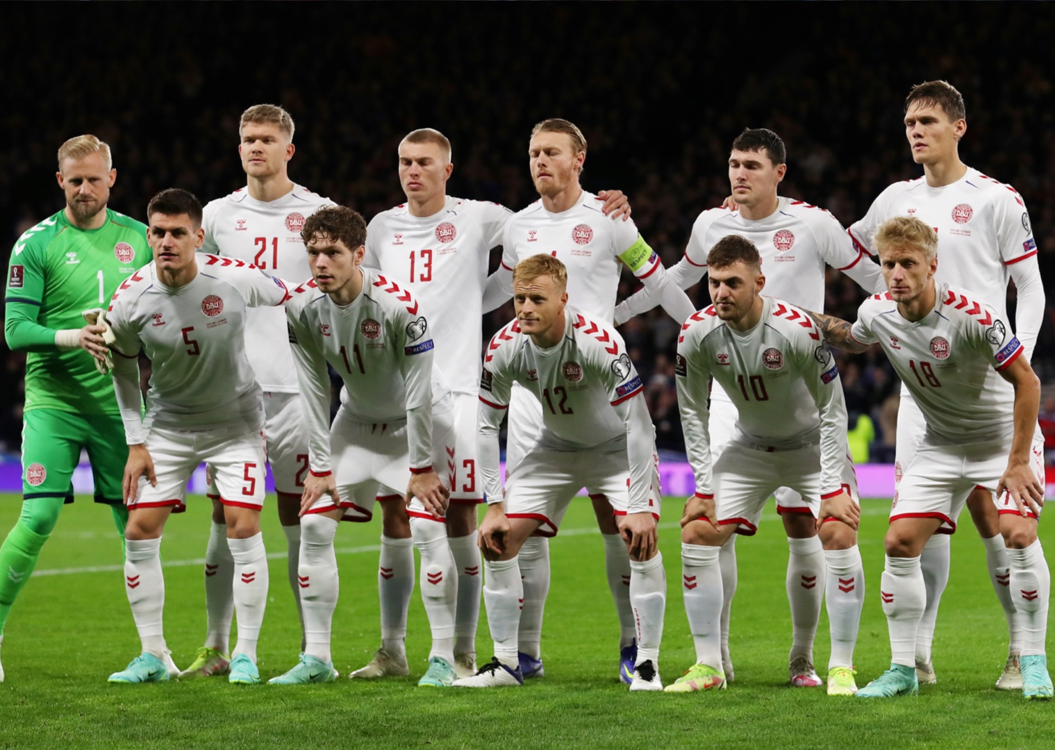Alineación de la selección Dinamarca
