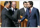 Los Reyes reciben al presidente portugués en su primera visita oficial a España