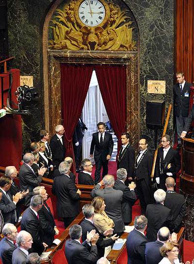 FOTOGALERIA: Sarkozy ante las dos cámaras