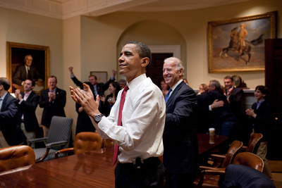 FOTOGALERIA: Obama celebra la aprobación de la reforma sanitaria
