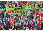 Los hispanos marchan contra la xenofobia
