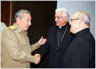 Raúl Castro habla con el cardenal Jaime Ortega sobre la excarcelación de presos políticos en Cuba