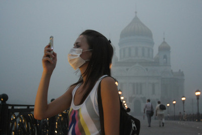 FOTOGALERIA: Moscú lleno de humo