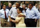 Obama se vuelca con los afectados por el huracán Irene