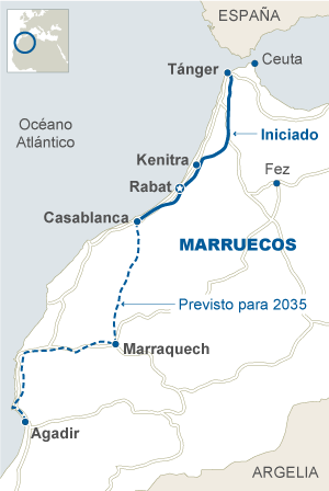 Sarkozy y Mohamed VI inauguran en Tánger el arranque del AVE marroquí