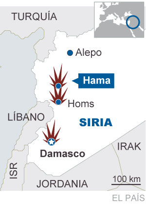 El régimen sirio empieza a bombardear la ciudad de Hama