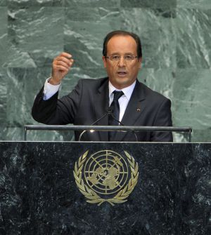 El presidente francés, François Hollande, durante su intervención en la asamblea de la ONU.