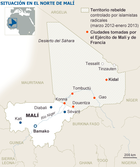 El Ejército francés se detiene ante Kidal,
el feudo de la minoría tuareg de Malí