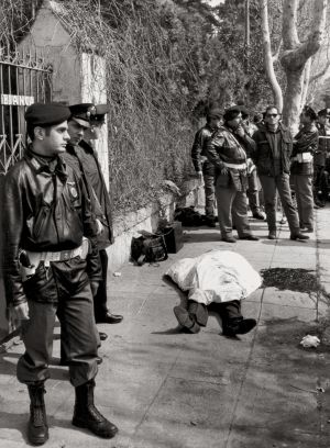 El cuerpo del político Salvo Lima, en 1992.