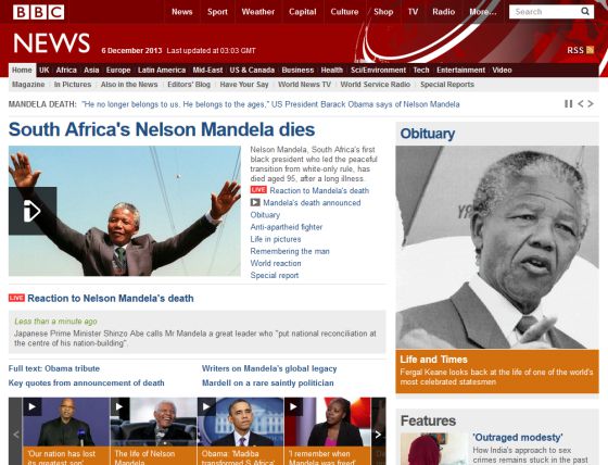 La prensa mundial recuerda la vida de Nelson Mandela