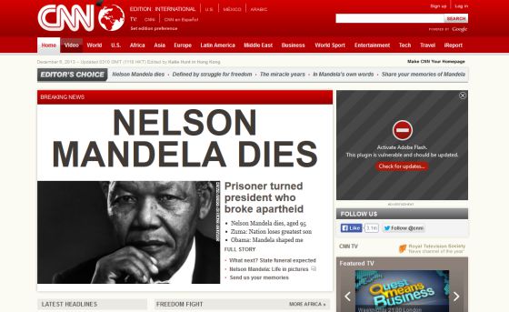 La prensa mundial recuerda la vida de Nelson Mandela