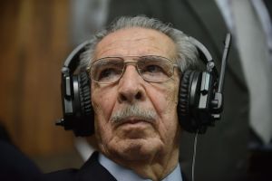 Ríos Montt, durante el juicio.